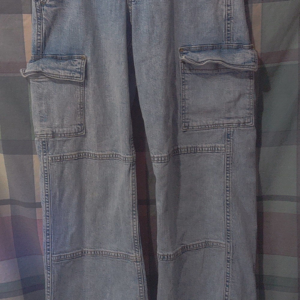 Art Class Men's Light Blue Cargo Jeans